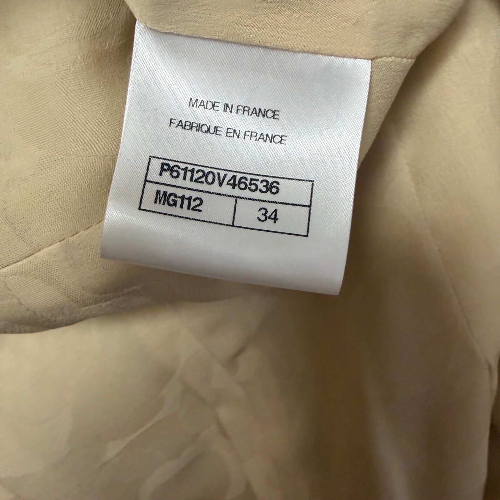 NWT Chanel 2019 Beige White Tweed Sequin Embellished Mini Dress Size 34 / US 2