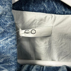 NWT CO Indigo Cropped Military Non Stretch Denim Utility Jacket Womens XS