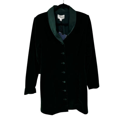 NWT Pomander Place Dark Green Velvet Stacie Mini Dress Womens 6