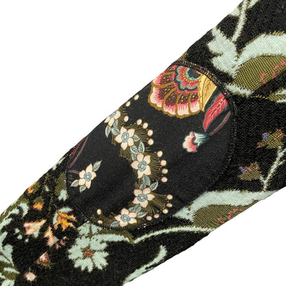 Anthropologie Aldomartins Wool Blend Knit Black Floral Intarsia Blazer Size 4