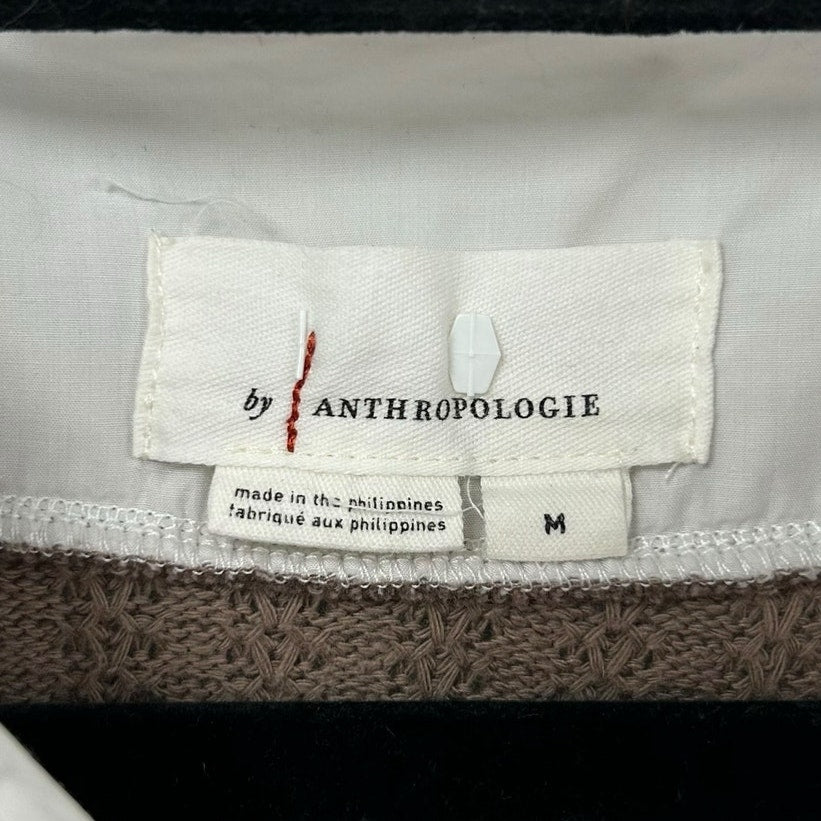 by Anthropologie Twofer Sweater Vest in Deep Mink and White Womens Size Medium