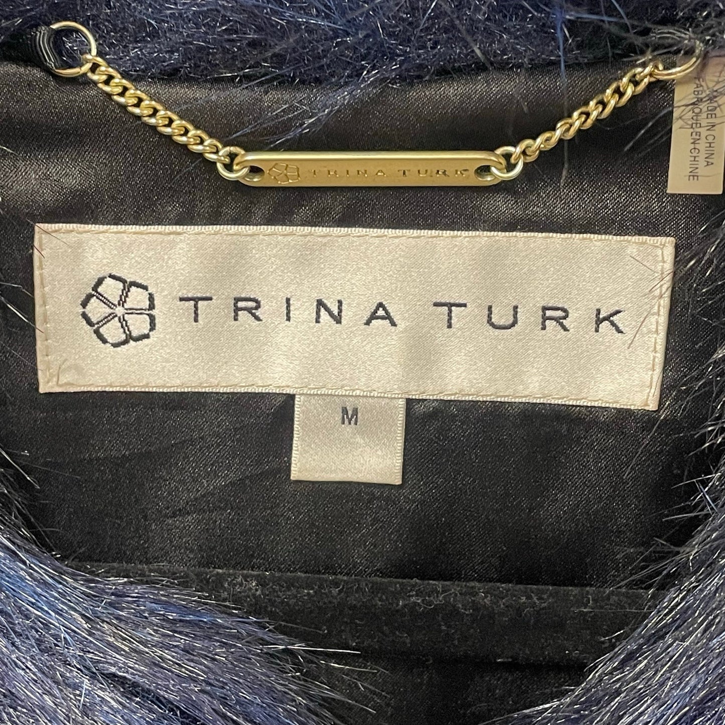 Trina Turk Tabitha Ombre Faux Fur Vest Multicolor Womens Size Medium