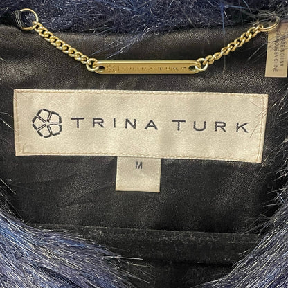 Trina Turk Tabitha Ombre Faux Fur Vest Multicolor Womens Size Medium