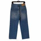 Gucci Horsebit High Rise Wide Leg Frayed Hem Jeans Light Wash Size 27 / US 6