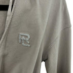 Ralph Lauren Purple Label Cotton Terry Wrap Cropped Hoodie Womens Small