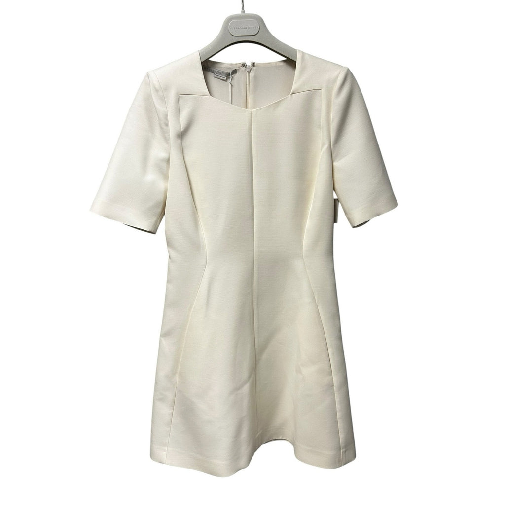 NWT Stella McCartney Cream Wool Blend Mini Alexys Dress Womens 36 / US Small
