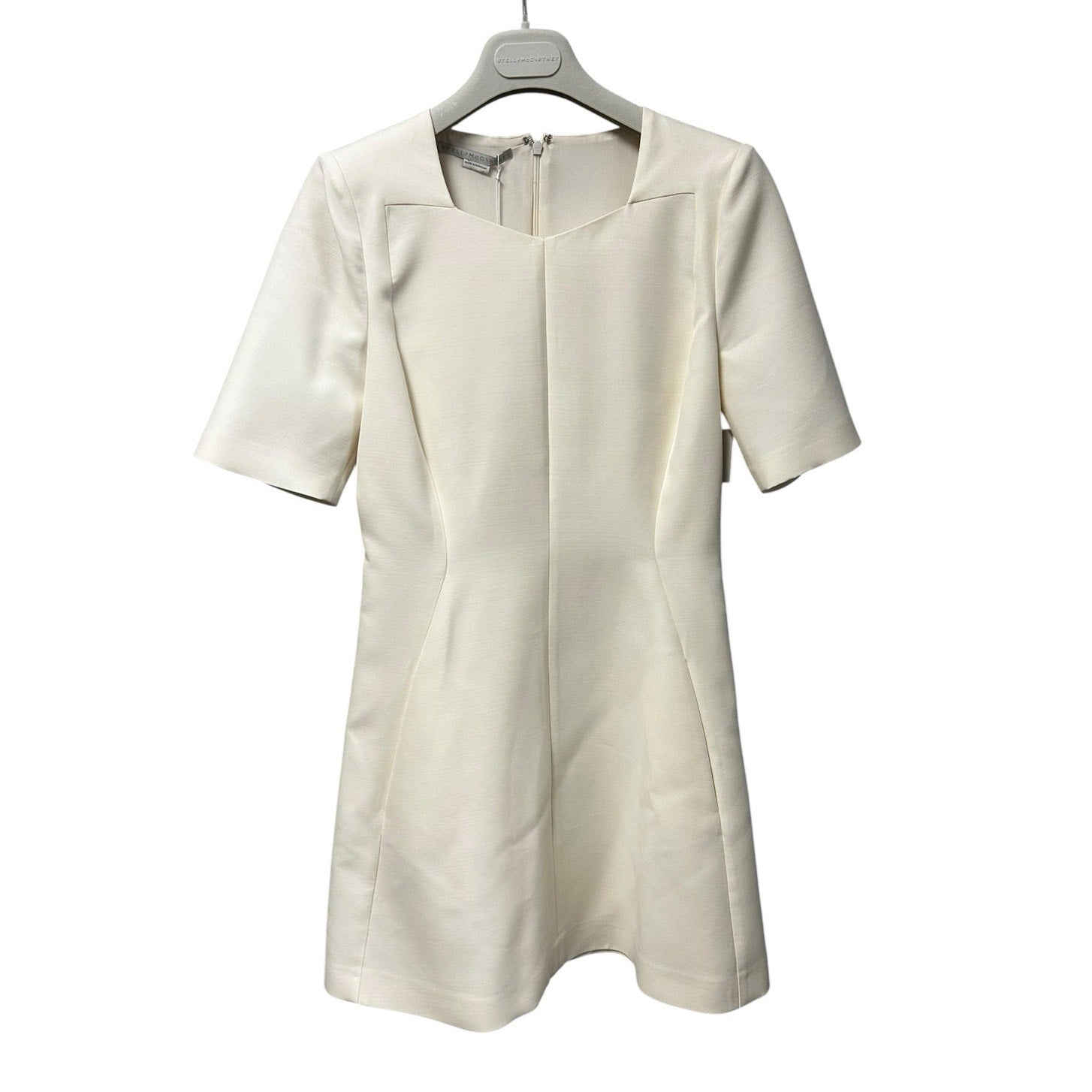 NWT Stella McCartney Cream Wool Blend Mini Alexys Dress Womens 36 / US Small