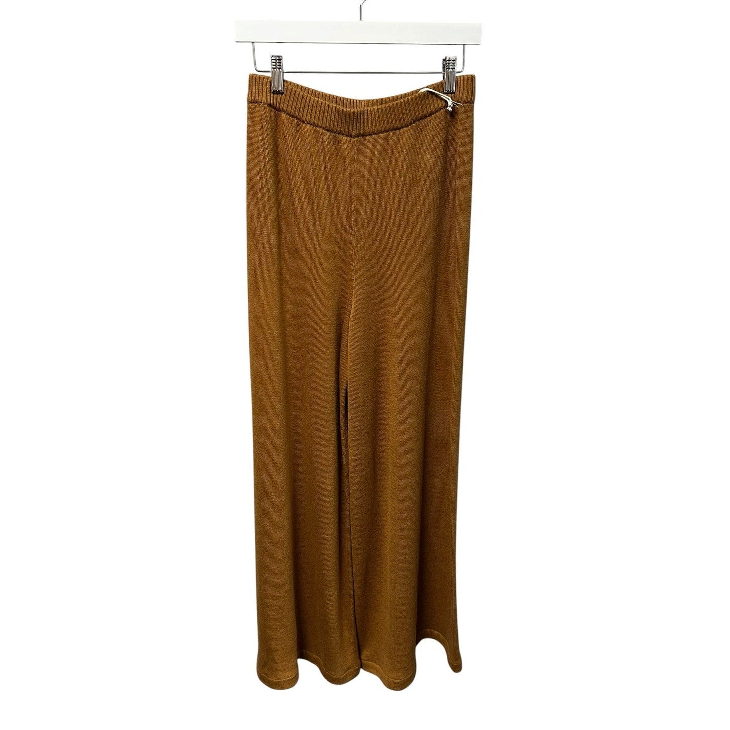 NWT Staud Camel Tan Wide Leg Knit Mitchell Pull On Pant Womens Small