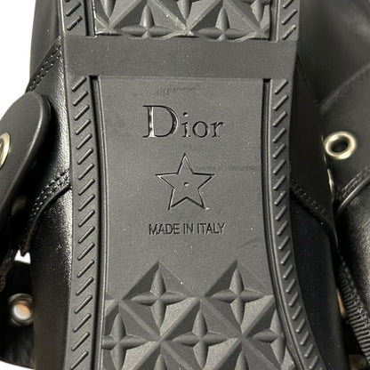 Christian Dior Black Supple Calfskin Punk Buckle Ballet Flat Womens 39 / US 9