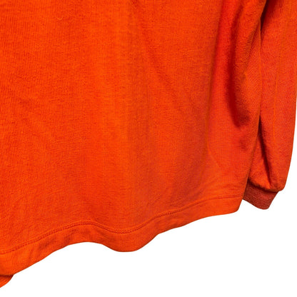 Free People We The Free Back At It Oversized Henley Top Long Sleeve Orange Large