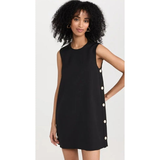 NWT Alexis Black Libra Buttoned Sleeveless Cady Mini Shift Dress Womens Size XS