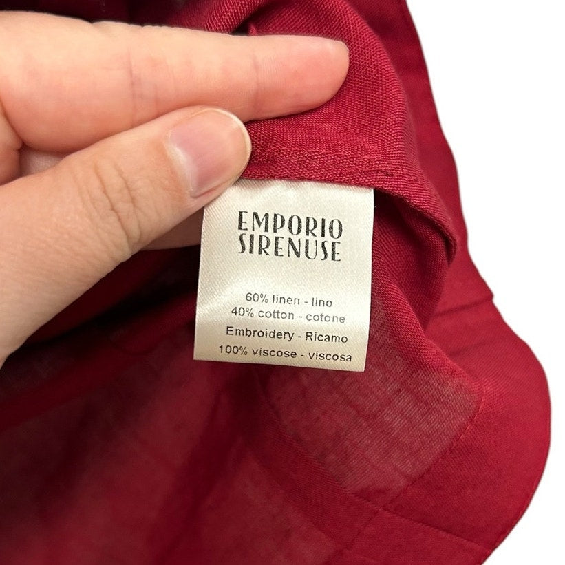NWT Emporio Sirenuse Andorra Top with Ballerina Embroidery Womens 36 / US 0