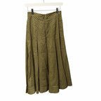 NWT Zimmermann Luna Cargo Midi Skirt Olive Dot Pure Linen Size AU 0 / US 4