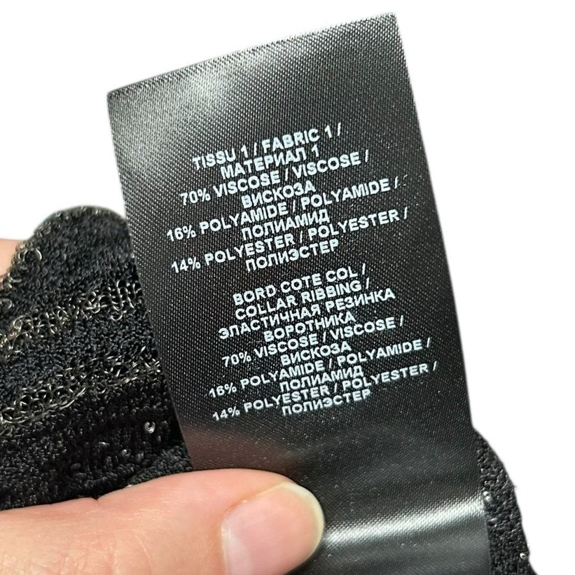 NWT Balmain Paris Black Asymmetric Sequined Mini Bodycon Dress Womens 36 / US 4