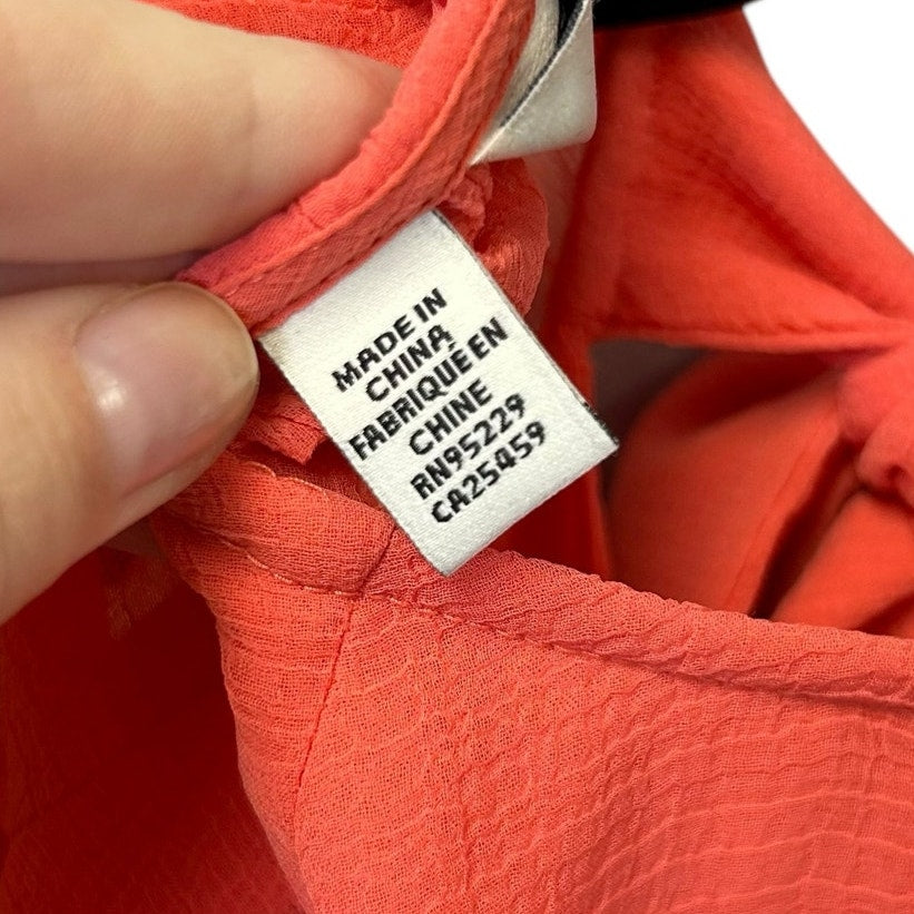 NWT Ted Baker Coral Natelie Puff Sleeve Tie Up Back Boxy Top Womens 1 / US 4