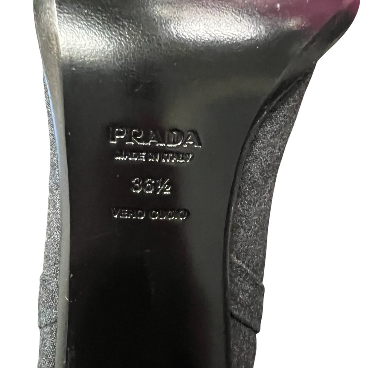 Prada Square Toe Block Heel Sock Boot Gray Womens 36.5 / US 6.5 Designer Y2K