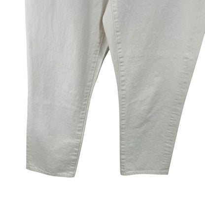 Tory Burch Wide Leg High Rise Ivory Denim Jean Womens 31