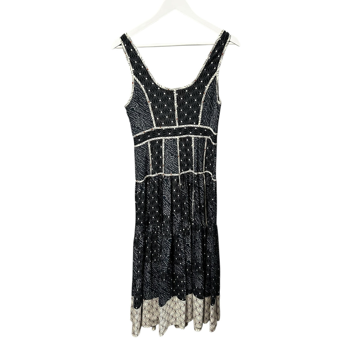 NWT Ulla Johnson Twilight Keira Printed Sleeveless Tie Midi Dress Womens 4 Boho