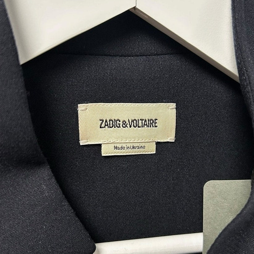 NWT Zadig & Voltaire Navy Very Multi Strass Embellished Blazer 34 / US XS