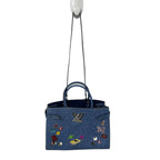 Louis Vuitton 2017 Twist Tote Limited Edition Pin Embellished Blue Epi Leather