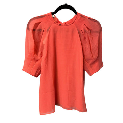 NWT Ted Baker Coral Natelie Puff Sleeve Tie Up Back Boxy Top Womens 1 / US 4