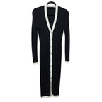 Alice + Olivia Womens Alcina Rib Knit Midi Sweater Dress Small Wool Blend Preppy