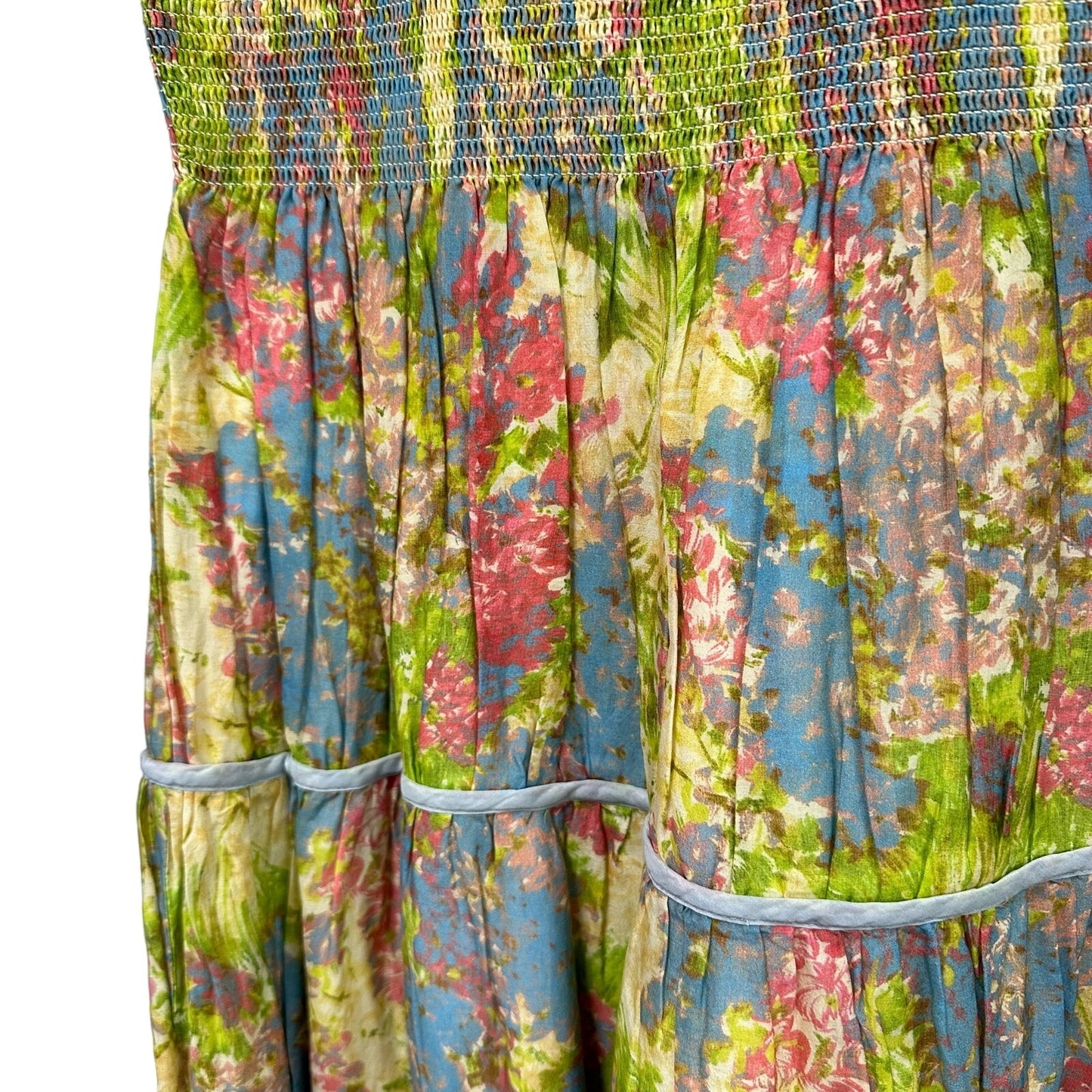 NWT LoveShackFancy Elisabelle Dress Pastel Fields Womens P / US 00