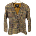 NWT Chanel 2019 Gold Blue Green Tweed Button Front Jacket Womens FR 36 / US 4