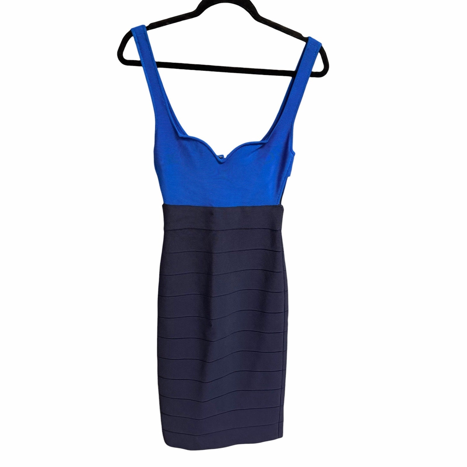 Herve Leger Midi Bandage Dress, Blue S