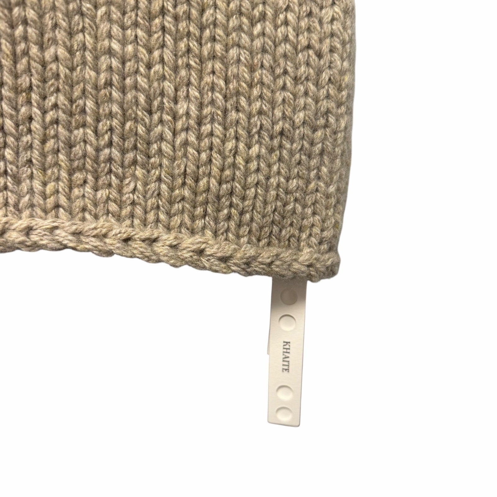 NWT Khaite Sly Top in Sepia Pure Cashmere Knit Stand Collar Cap Sleeves Size XS