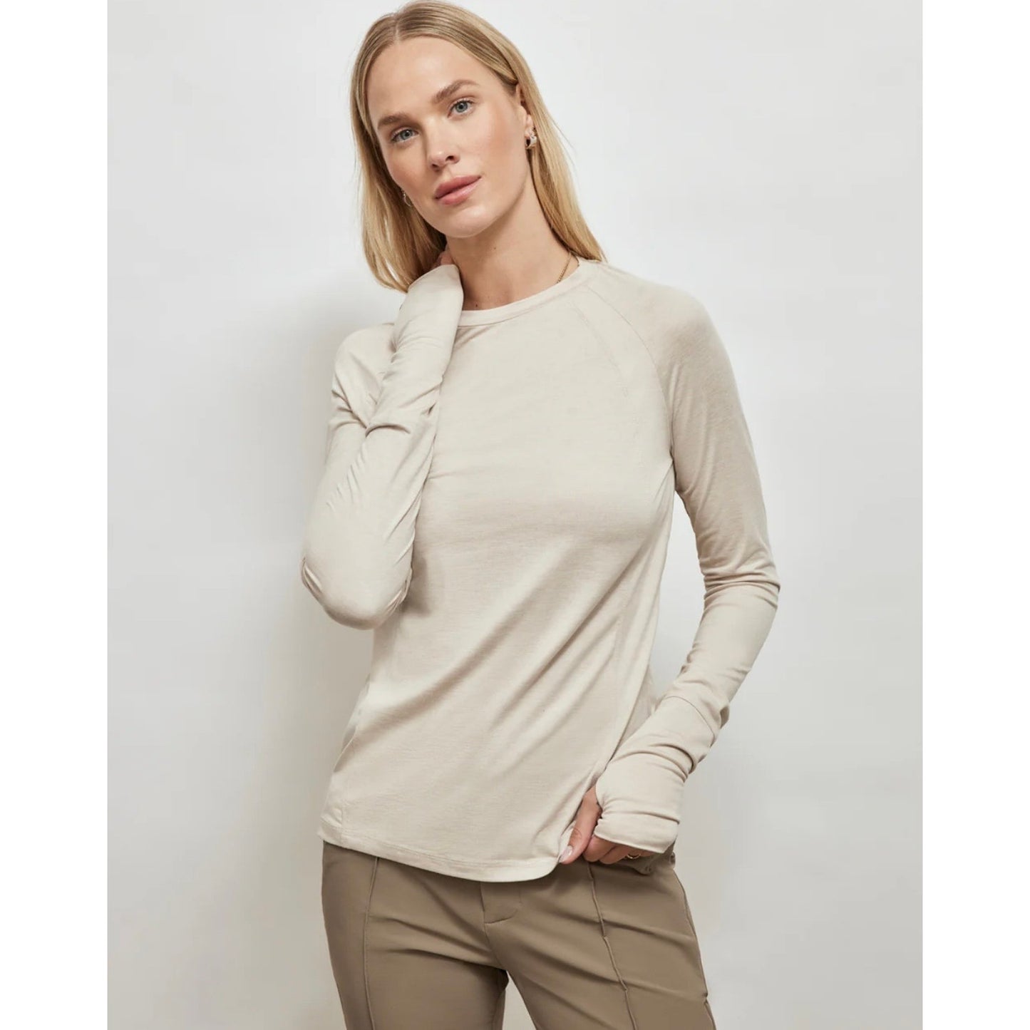 Varley Relaxed Fit Long Sleeve Recycled Polyester Bradford Active Top Womens XS