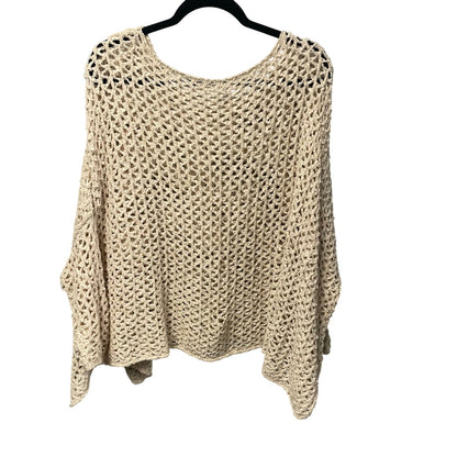 Free People One Tape Yarn Crochet Knit Sweater Cream Womens XS / Small
