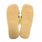 Prada Raffia Criss Cross Slide Sandal Neutral Logo Emblem Size 39 / US 9 Luxury