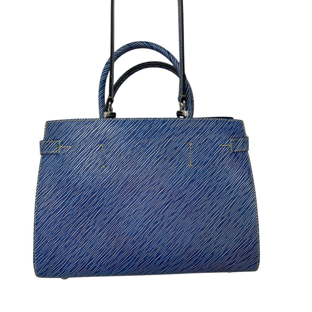 Louis Vuitton 2017 Twist Tote Limited Edition Pin Embellished Blue Epi Leather