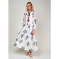 NWT Alix of Bohemia White Multi Paradise Oahu Print Maxi Dress Womens XS Boho