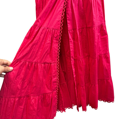 NWT Charo Fuchsia Pink Sleeveless Bustier Flounce Melia Maxi Dress Womens Small