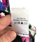 Veronica Beard Blue Pink Multicolor Buzio Floral Stretch Silk Top Womens 4