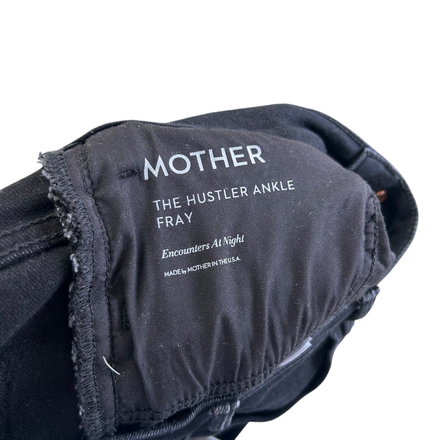 Mother Encounters At Night Black The Hustler Ankle Fray Jeans Womens 31 / 10