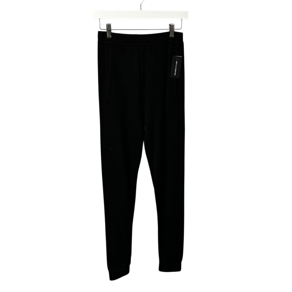 NWT Saint Laurent Paris Black Cashmere High Waist Jogger Pants Womens Small