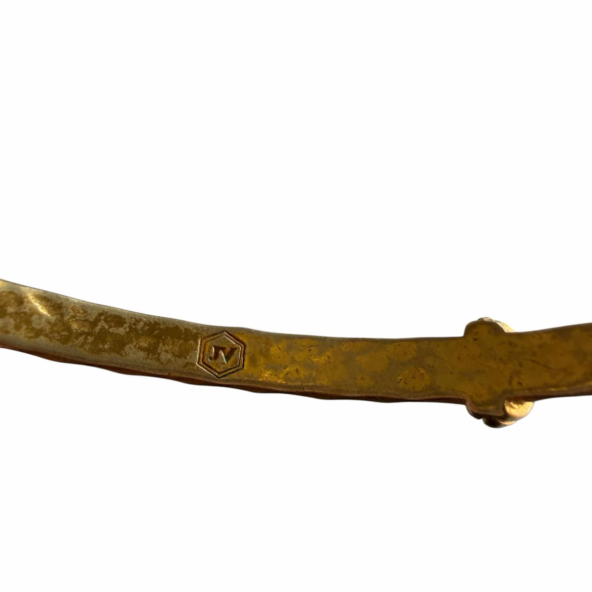 Julie Vos 24K Gold Plated Hammered Savannah Bangle Bracelet Neutral Timeless
