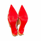 Christian Louboutin Hot Chick Sling Heel Patent Leather Blush Size 38.5 / US 8.5