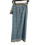 NWT Veronica Beard Amura Wrap Skirt Electric Blue Multi Pailsey Womens XS