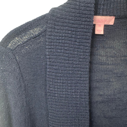 Lilly Pulitzer Open Front Navy Cardigan Sweater Womens XS