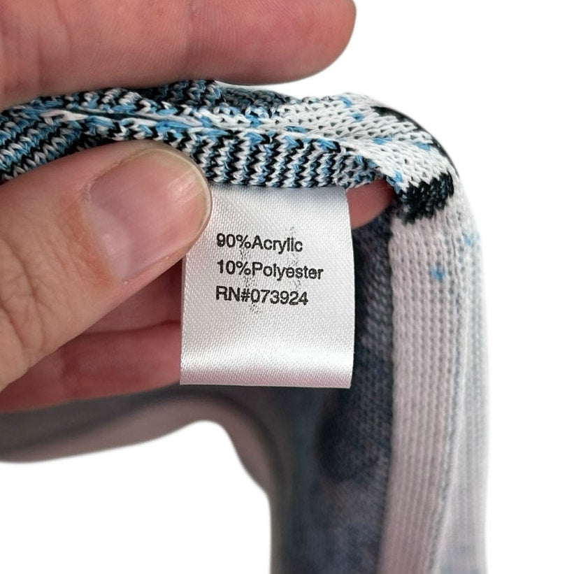 NWT Ming Wang Blue White Animal Print Tailored Fit Long Sleeve Jacket Womens 3X