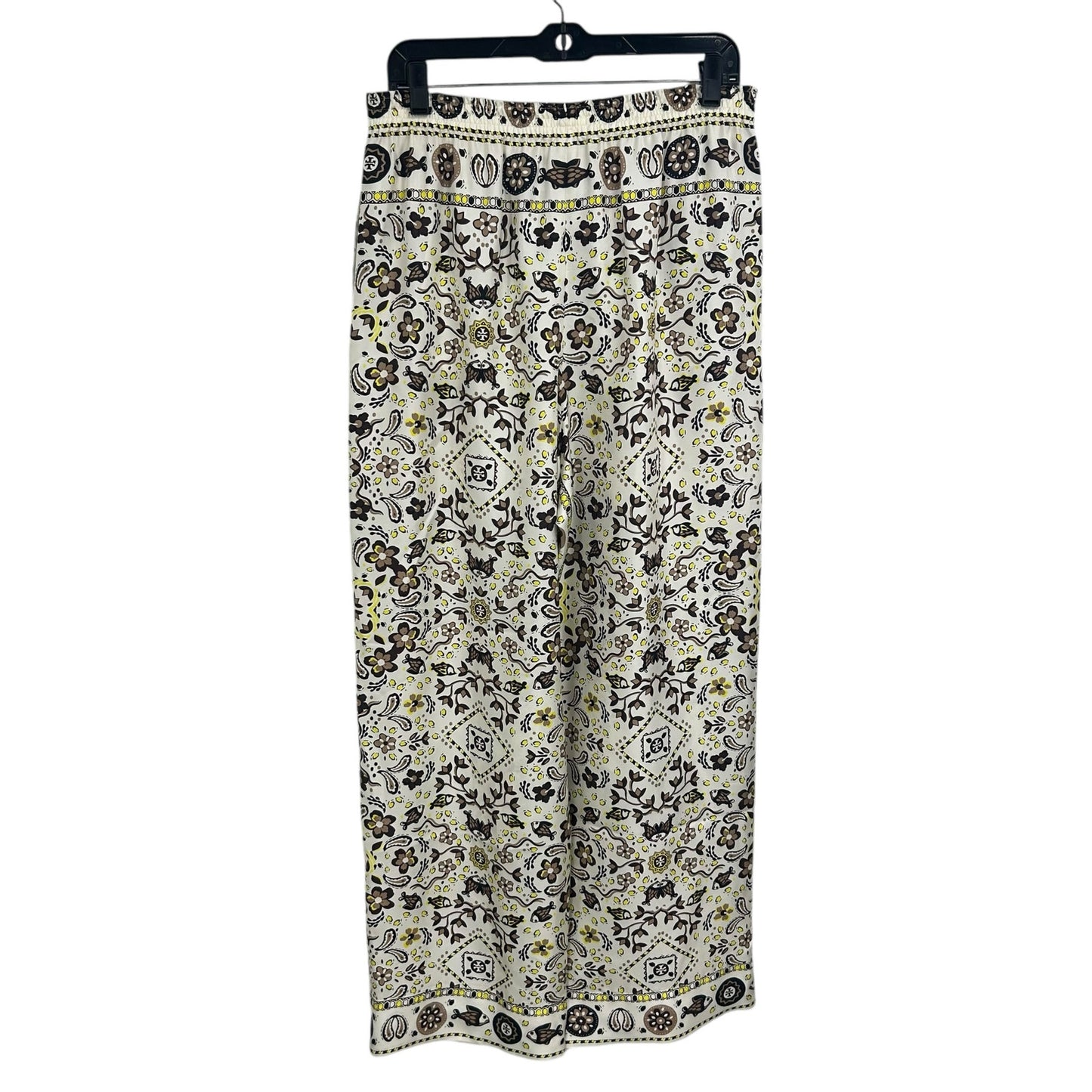 NWT Tory Burch Ivory Pisces Dream Printed Silk Pull On Pants Womens 12