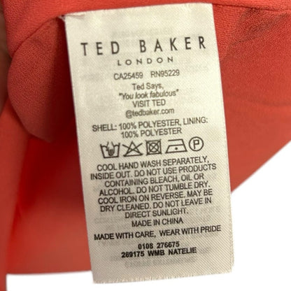 NWT Ted Baker Coral Natelie Puff Sleeve Tie Up Back Boxy Top Womens 1 / US 4