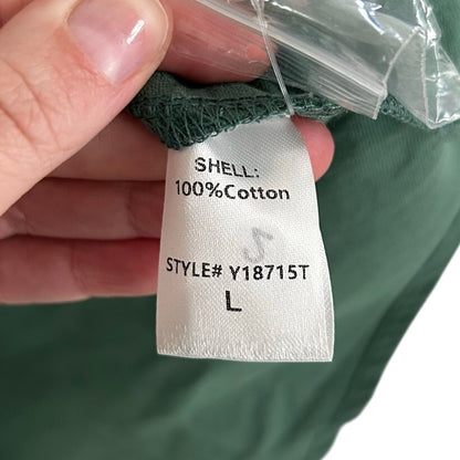 NWT Pomander Place Green 3/4 Sleeve Button Front Polly Mini Dress Womens Large