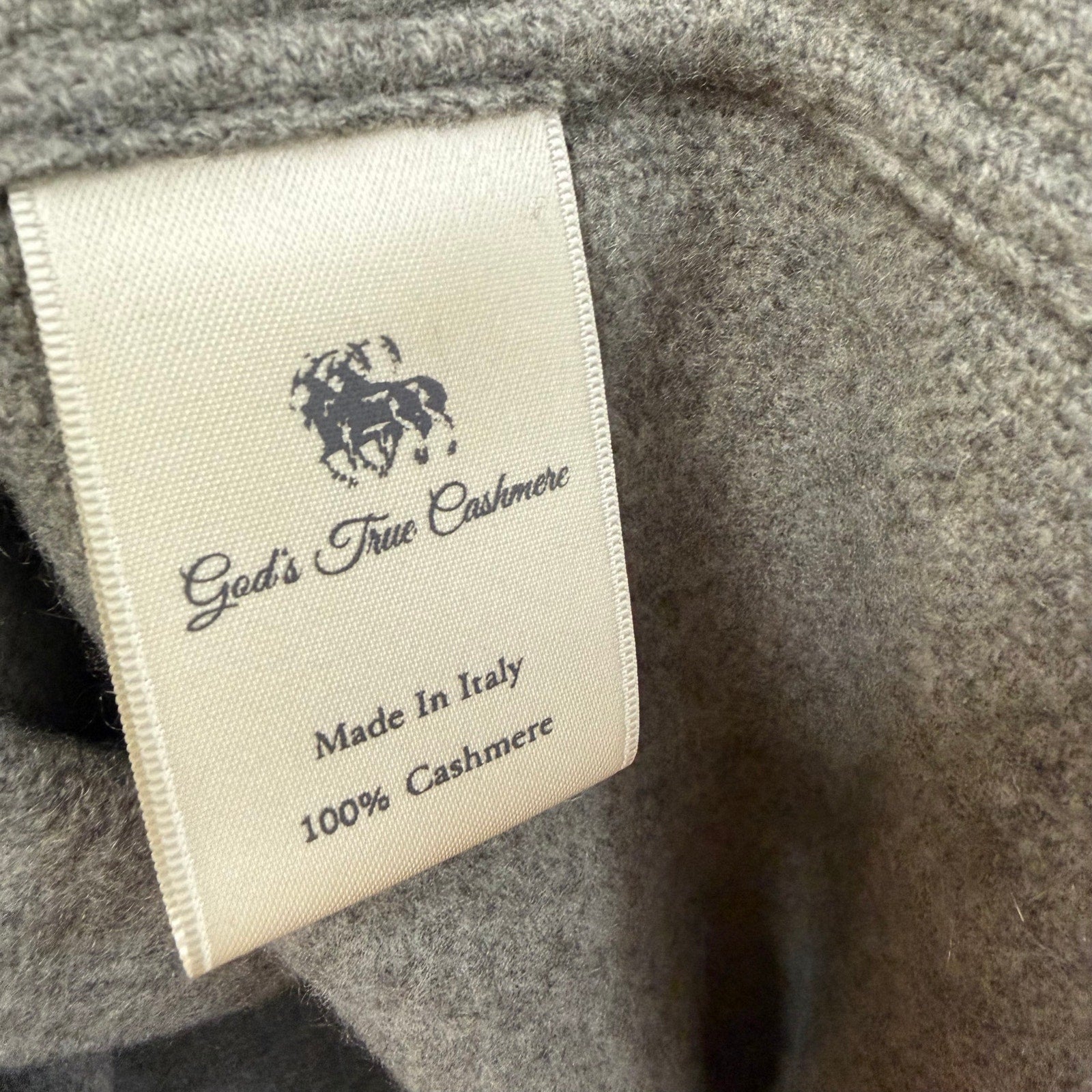 NWT God's True Cashmere Grey Cashmere Shirt Rose Quartz Snap Button Up Size XS