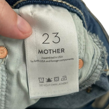Mother Juicin’ The Insider Crop Step Fray Cotton Blend Denim Jeans Womens 23 / 0