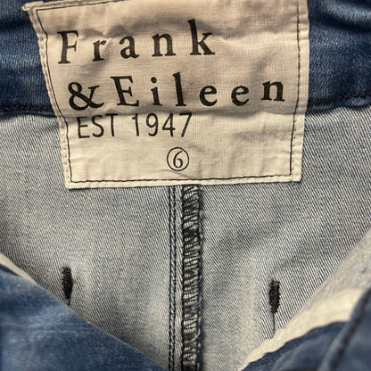 Frank & Eileen Kinsale Light Wash Denim Raw Hem Cropped Jean Womens Size 6